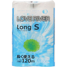 ラブリバーロング シングル 120m6R 108mm×120m巻(幅×長さ(1R)) 1袋(6ロール入) Y013367